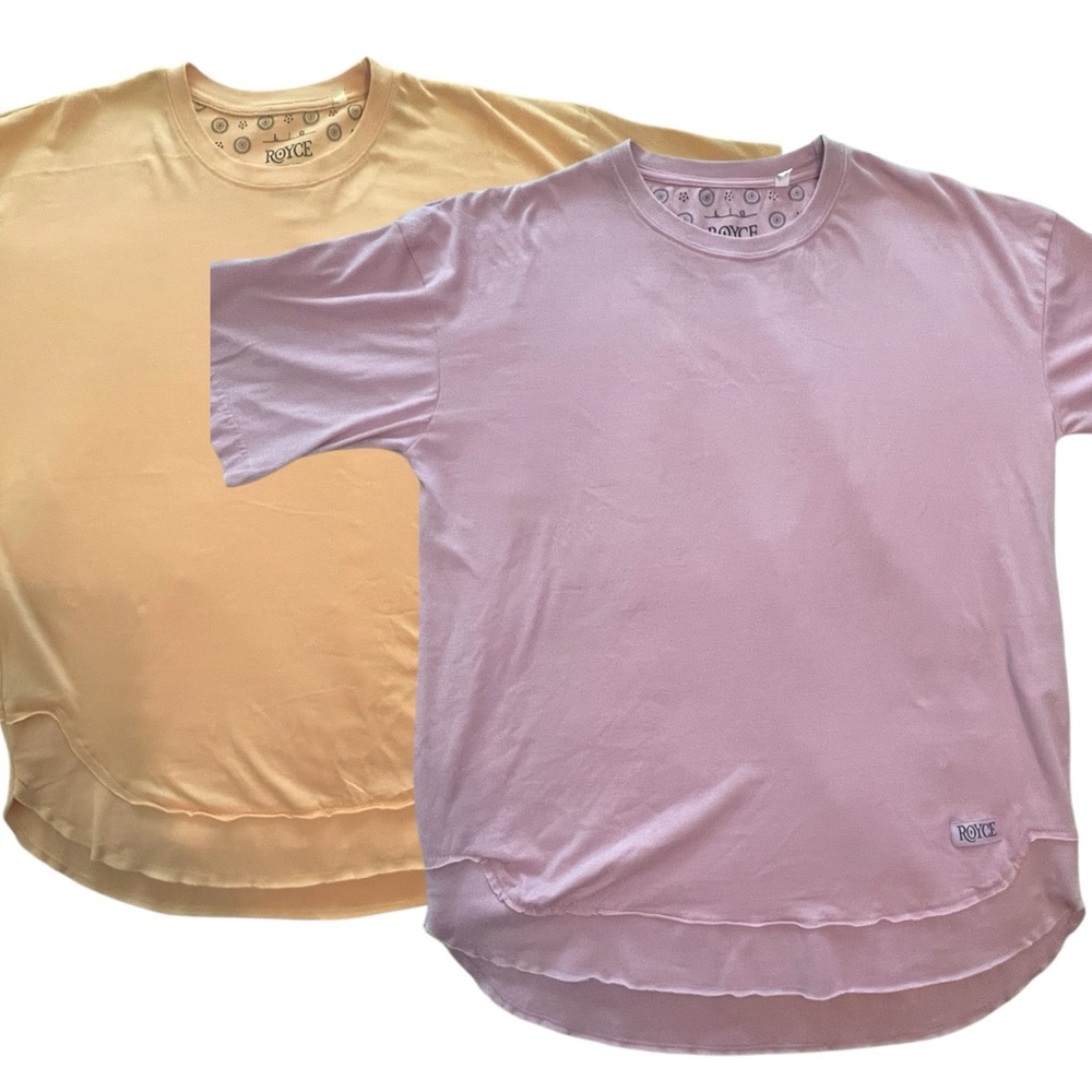 Royce tees bundle (2) peach/pink